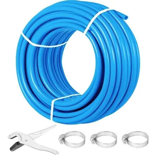 1 PEX Tubing 300ft Non-Oxygen Barrier Pipe for hot & Cold Water - Flexible Blue PEX Hose for Plumbing & Radiant Heating