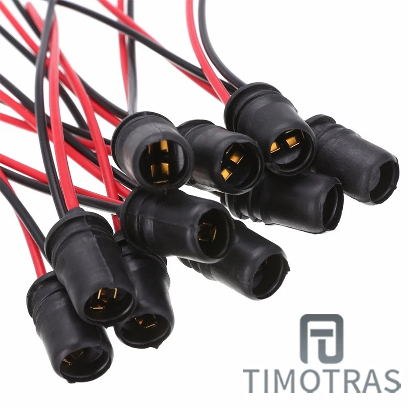 TIMOTRAS 10 PCS T10 Car Dashboard Wedge Light Bulb Socket Rubber Light Bulb Socket Lamp Holder Connector For Auto Truck Boat