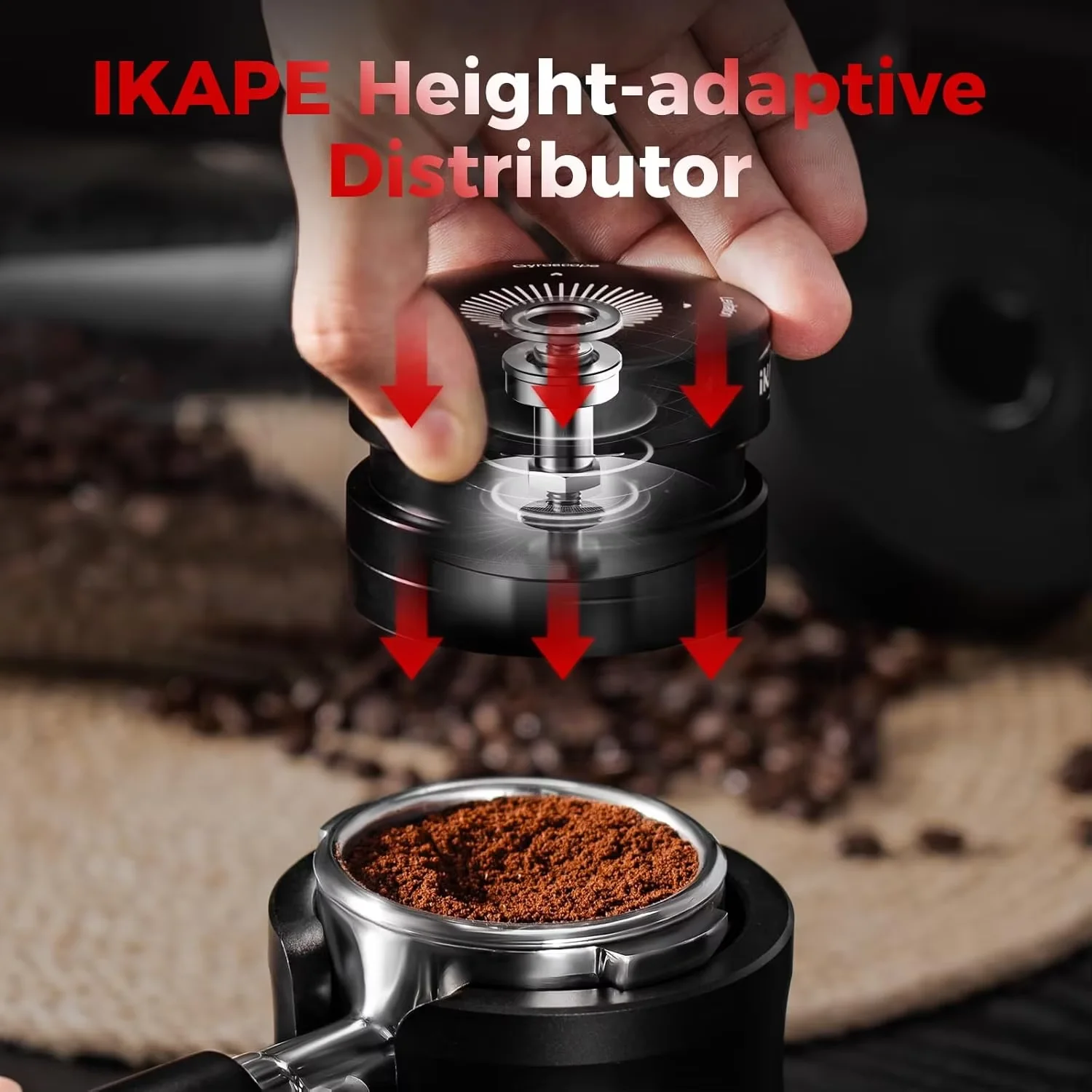 Distribuidor de café espresso IKAPE con rodamientos duales de 51 mm, 54 mm y 58 mm para accesorios de café, nivelador de café, accesorios para barista Breville