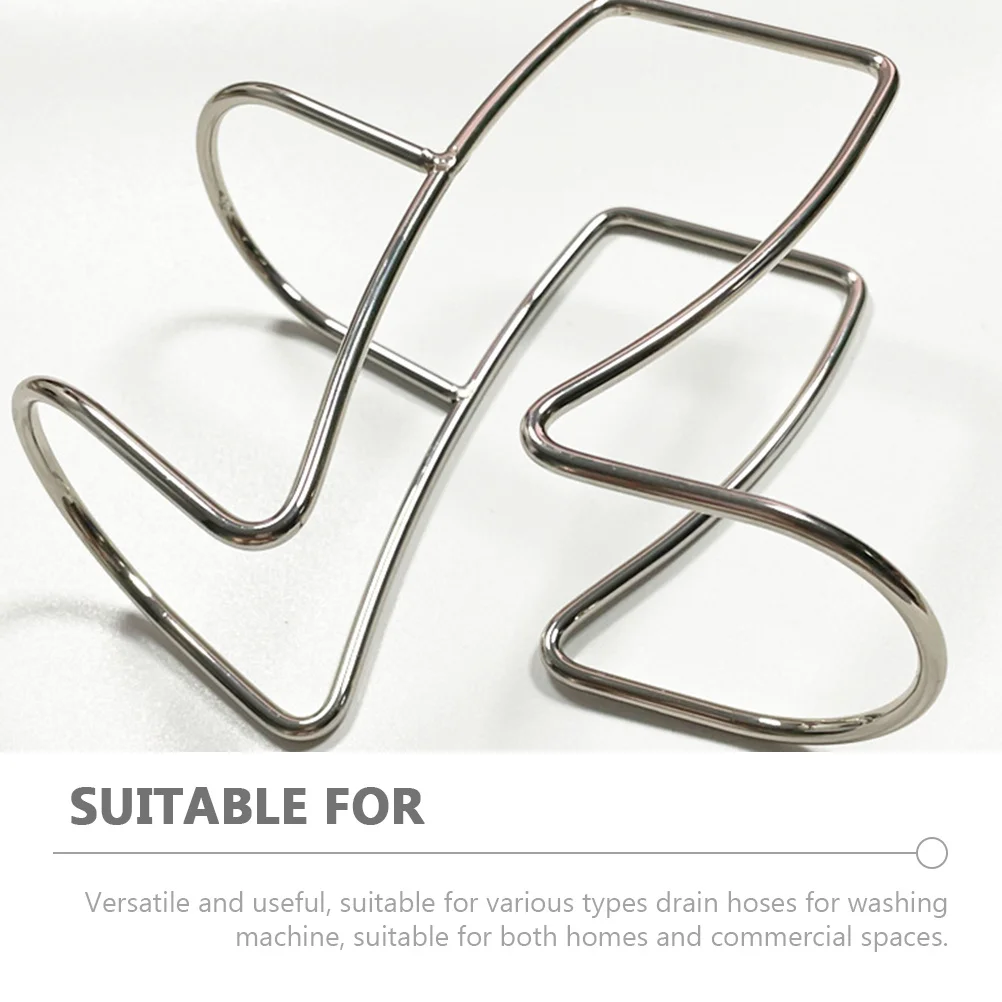 

Stainless Steel Washing Machine Drain Hose Holder Metal Support Clip Secure Universal Drain Hose Clamp for Washer