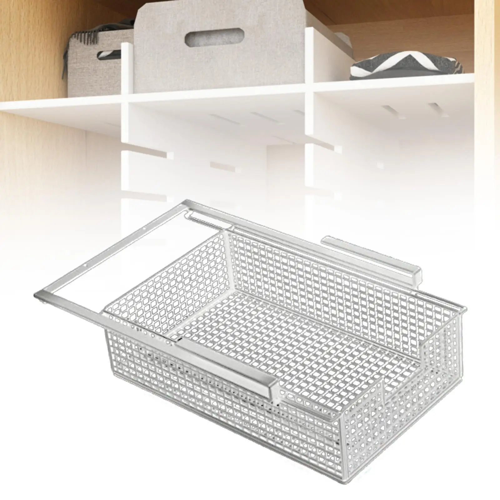 Hanging Pullout Drawer Basket,under Shelf Wire Basket,Hanging Storage Basket