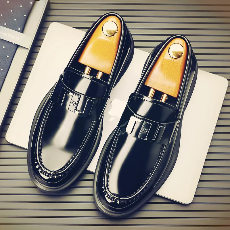 

Handmade Leather Loafers Mens Casual Shoes Comfy Moccasins Slip on Men's Dress Flats Fashion Men Boat Shoes Male Driving Shoes