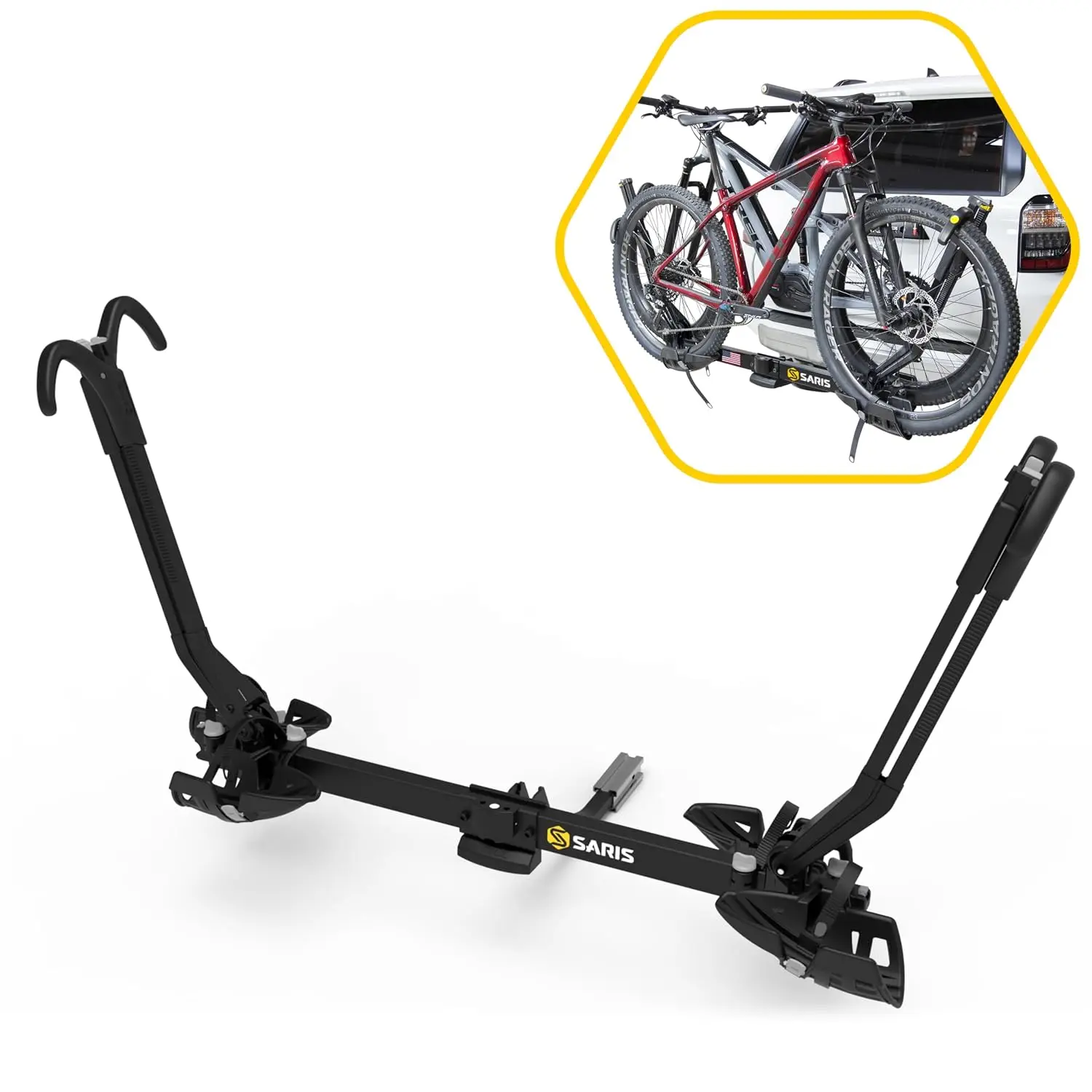 

SuperClamp Hitch Rack – Lightweight Platform Bike Carrier for Car, SUV, Truck & RV – Tilting Design, Zero Frame, Customized