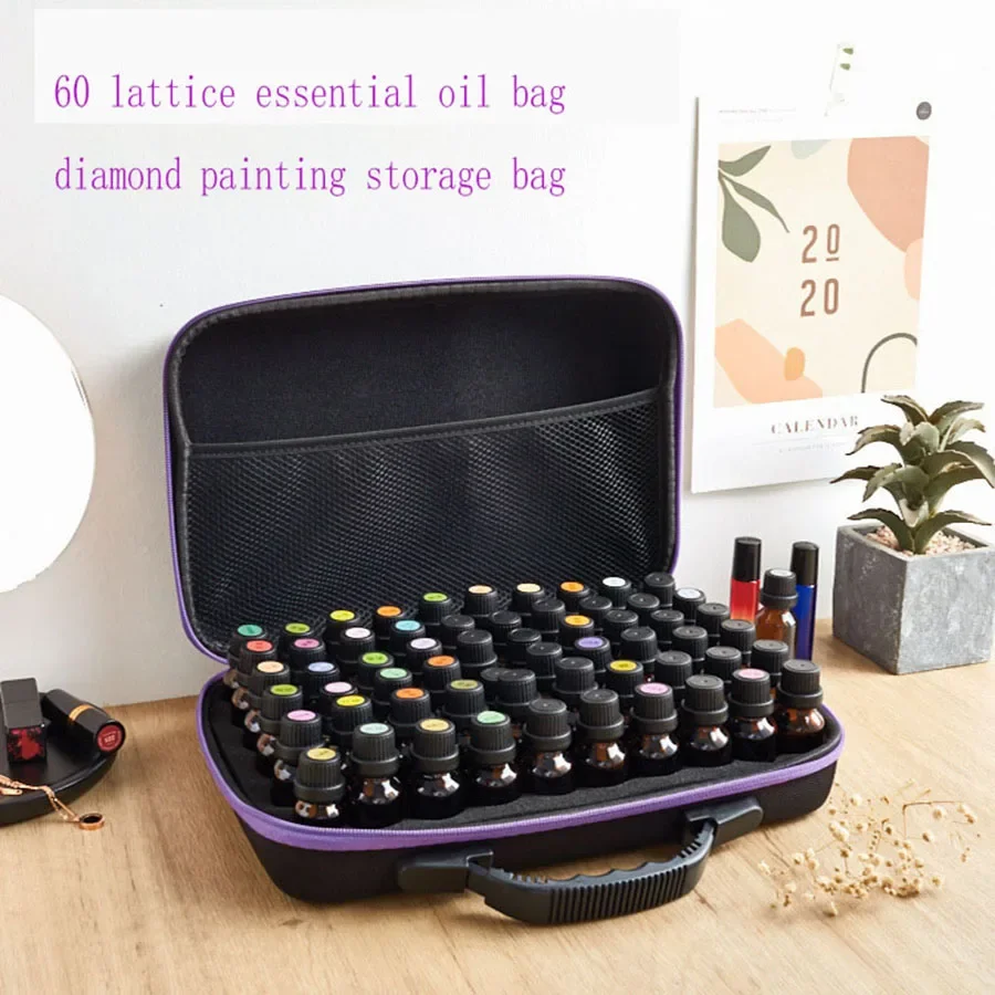 

60 Bottles Essential Oil Case 15ml Essential Oil Collecting Bags Travel Portable Carrying Cases Nail Polish Storage Bag