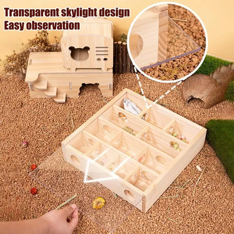 

wooden maze Hamster toy intellectual development Small Pet Animals Activity Center Hamster Engaging Play supplies