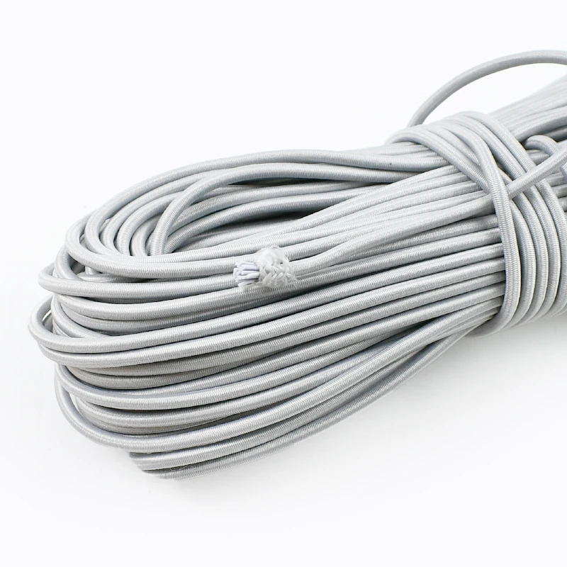 10/20/30 Meter 3mm Buntes Elastisches Band für Haarbänder, Masken, Gummibänder, Hüte, Schnürsenkel, Kordeln, Gummiseile, Nähzubehör