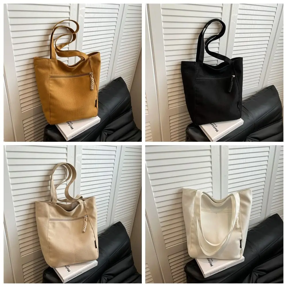 القمح الأذن سستة قماش حمل حقيبة سعة كبيرة مقاومة للاهتراء حقيبة كتف واحدة خفيفة الوزن مقاوم للماء حقيبة يد المرأة الطالب