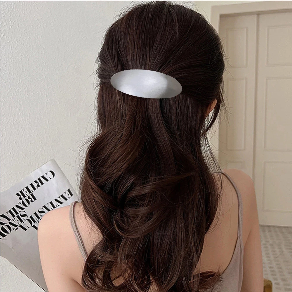 Elegant Metal Long Strip Hairpins Barrette Women Smooth Surface Hair Clips Bobby Pins Girls Hairgrip Hair Accessories Headdress