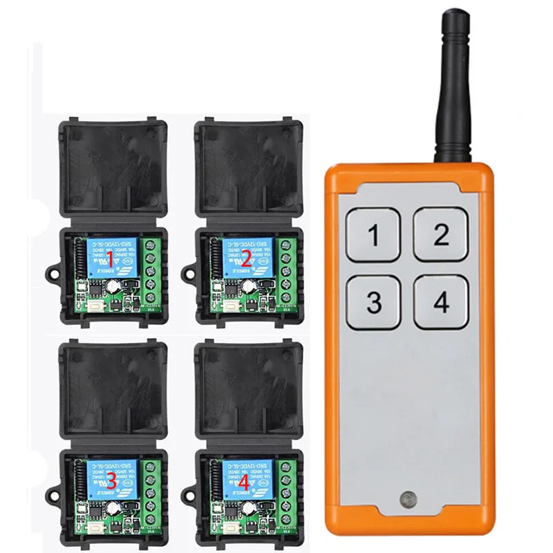 1000 متر DC12V 1CH لاسلكي للتحكم عن بعد مفتاح الإضاءة التتابع الناتج راديو RF الارسال + 433 ميجا هرتز استقبال لفتح بوابة المرآب
