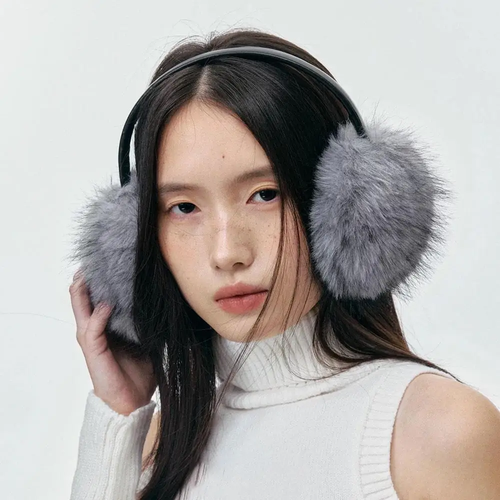 

Plush Ear Covers Outdoor Coldproof Earmuffs Fluffy Headband Earflaps Thickened Fox Fur Simulation Oversize Cute Sweet Ear Muffs
