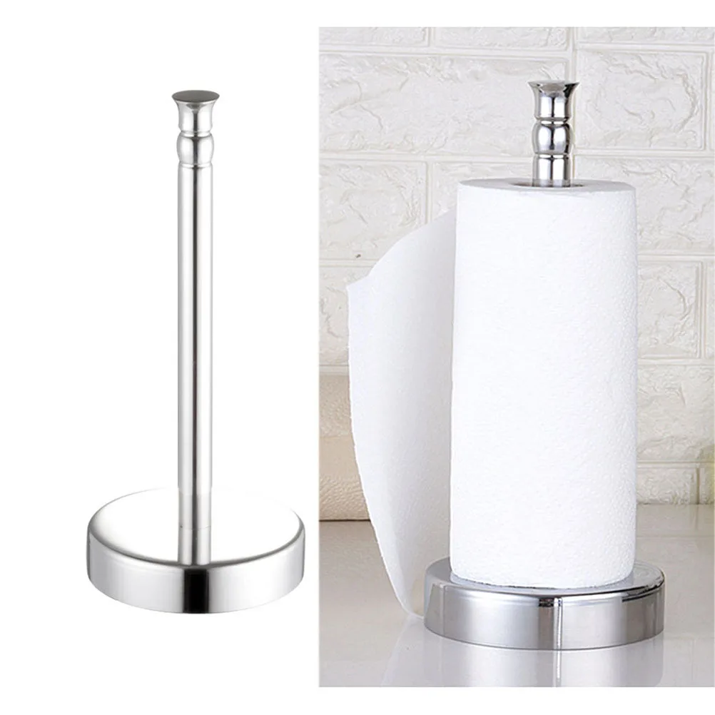 Paper Stainless Steel Kitchen Tissue Holder Anti-Slip Roll Organizer Stand For Towels Napkin Towel Holder Rust-Proof