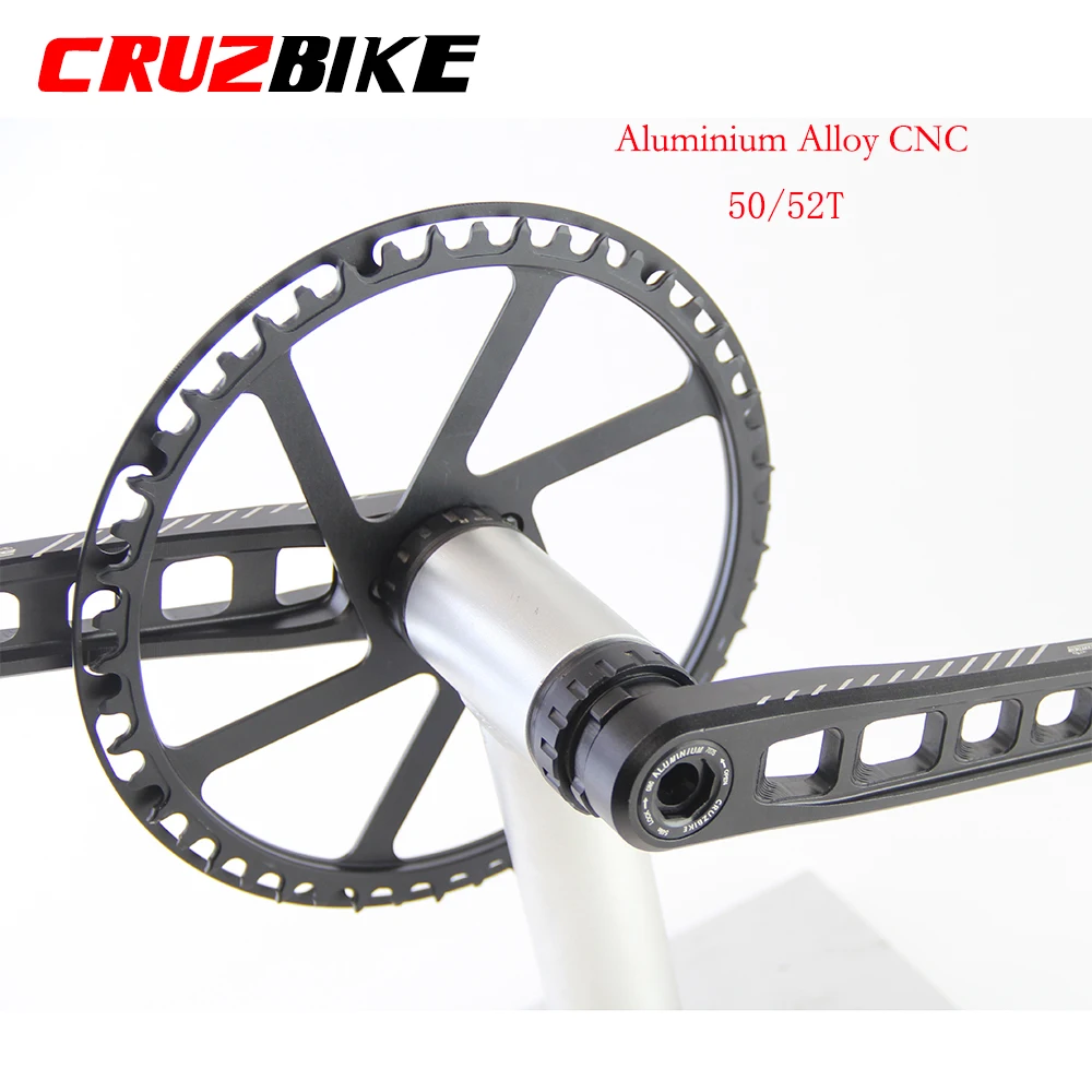 CRUZbike Folding Bike Crankset Ultralight 165/170mm Hollow Tech Crank Aluminum Alloy Bicycle Parts Accessories