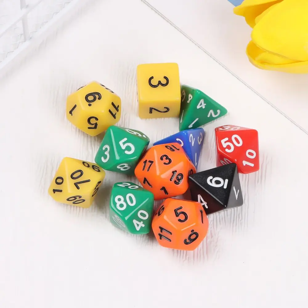 Dados TRPG poliédricos con troqueles, D4 a D20 para juegos de mesa - imagen 4