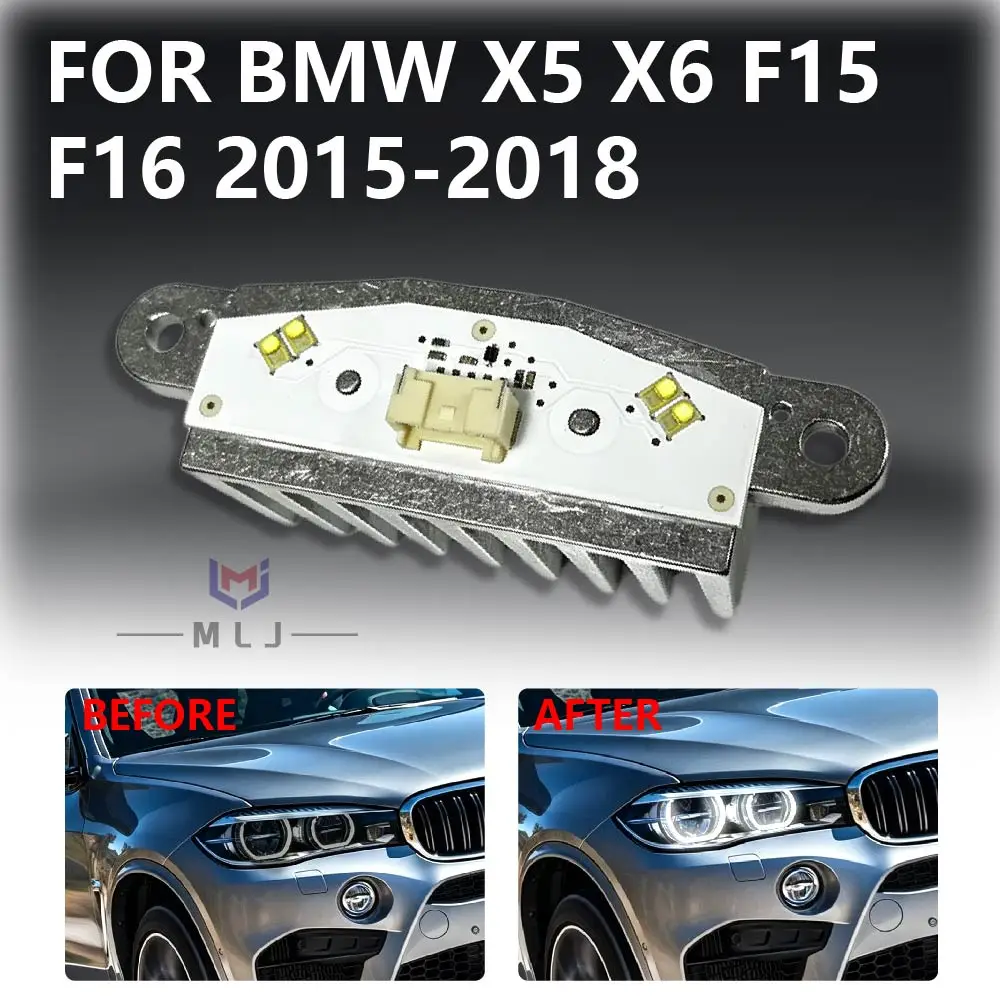 For 2015-2018 BMW X5 X6 F15 F16 LED Headlight White DRL Angel Eye Module Daytime Running Light Ballast Unit Light Source Module