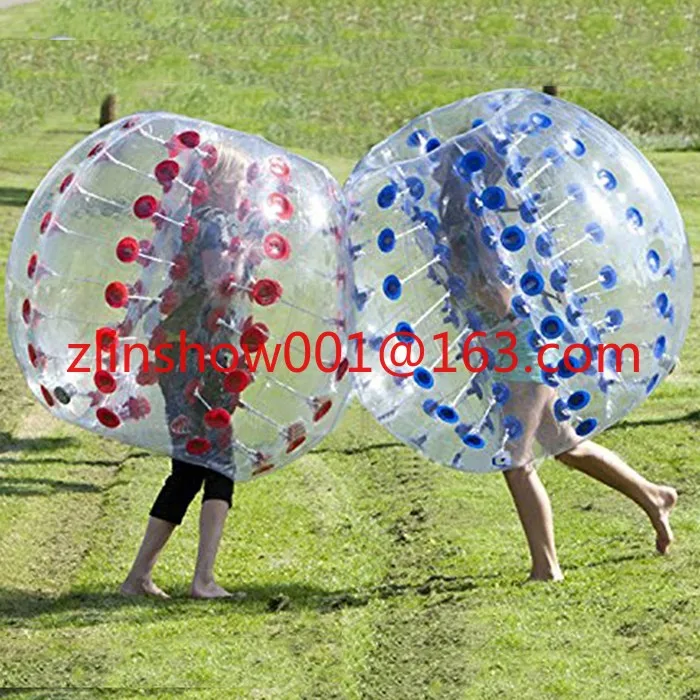الكبار بولي TPU / PVC الجسم الوفير الكرة دعوى نفخ فقاعة كرة القدم كرة القدم مع النقاط الملونة الوفير الكرة للبيع