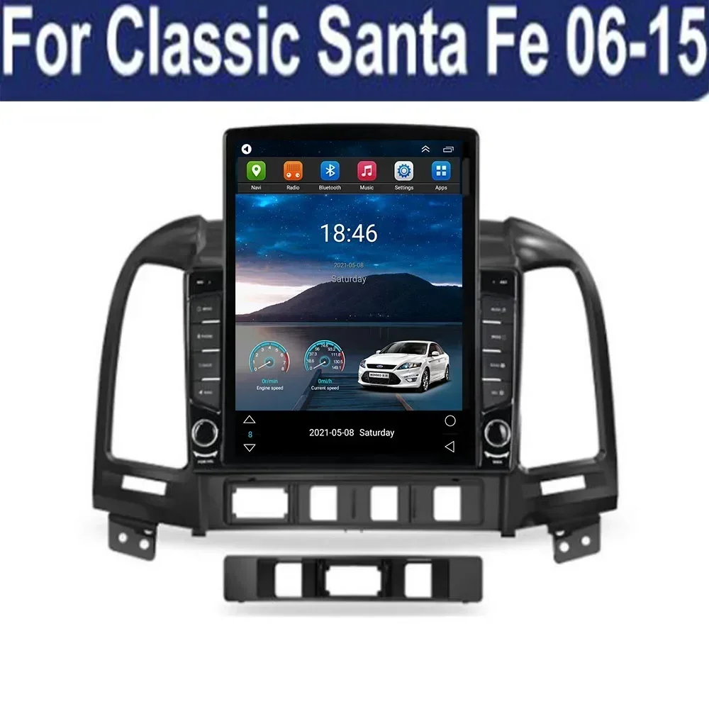 

9,7 "Android 13 для Hyundai SANTA FE 2005-2012 Tesla Тип Автомобильный радиоприемник Мультимедийный видеоплеер Навигация GPS RDS без DVD