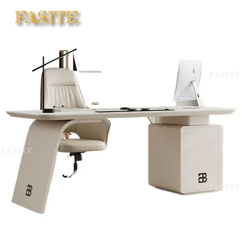 For Minimalist Slate Cream White Desk Italian Style Office Table High-end Household Writing Desk for Female Students Modern