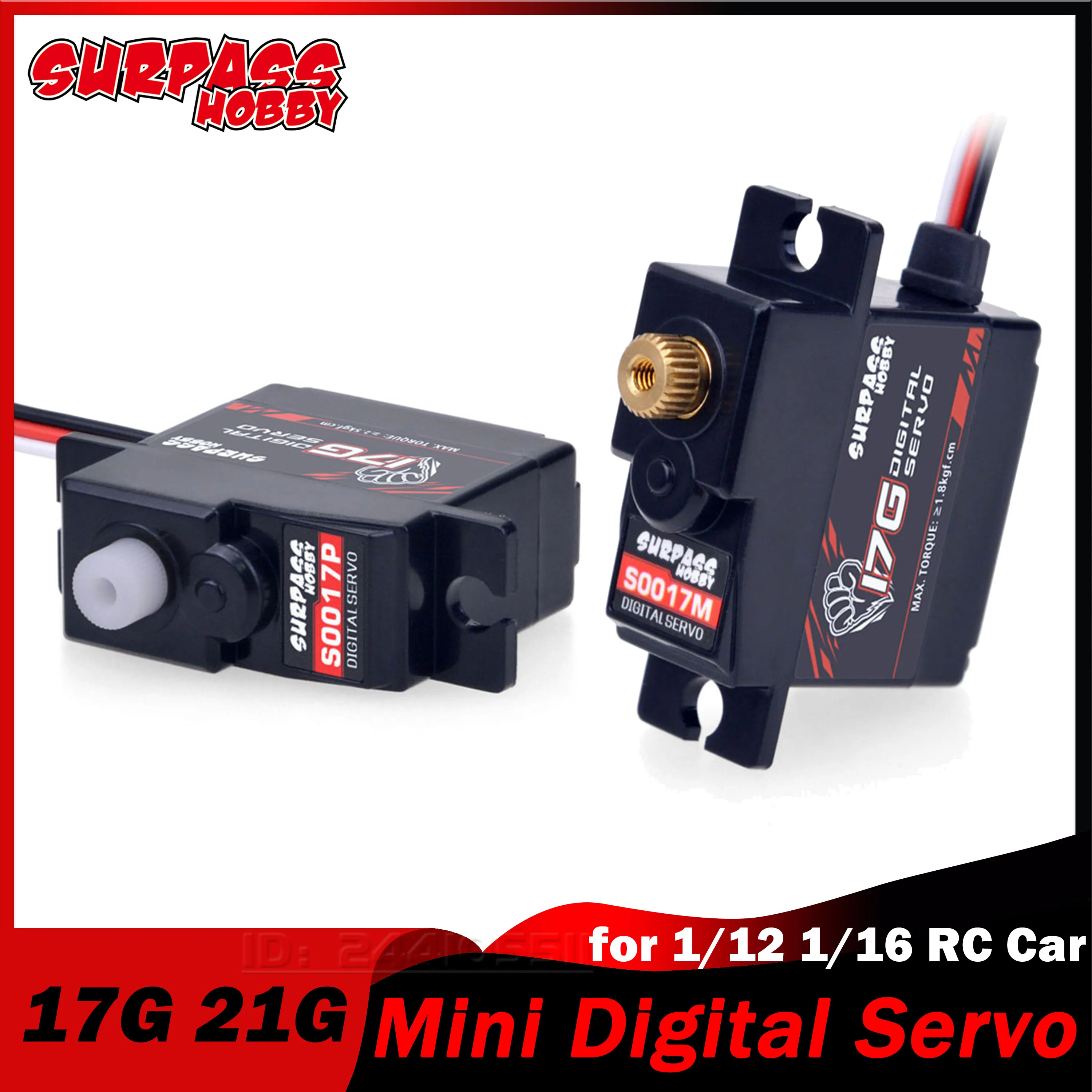 OVERTREFFEN HOBBY 17g 21g Mini Digitale Servo Metal Gear voor 1/12 1/16 1/18 RC Auto MN82 MN99S WPL C24 D12 Wltoys Vliegtuig Robot Boot