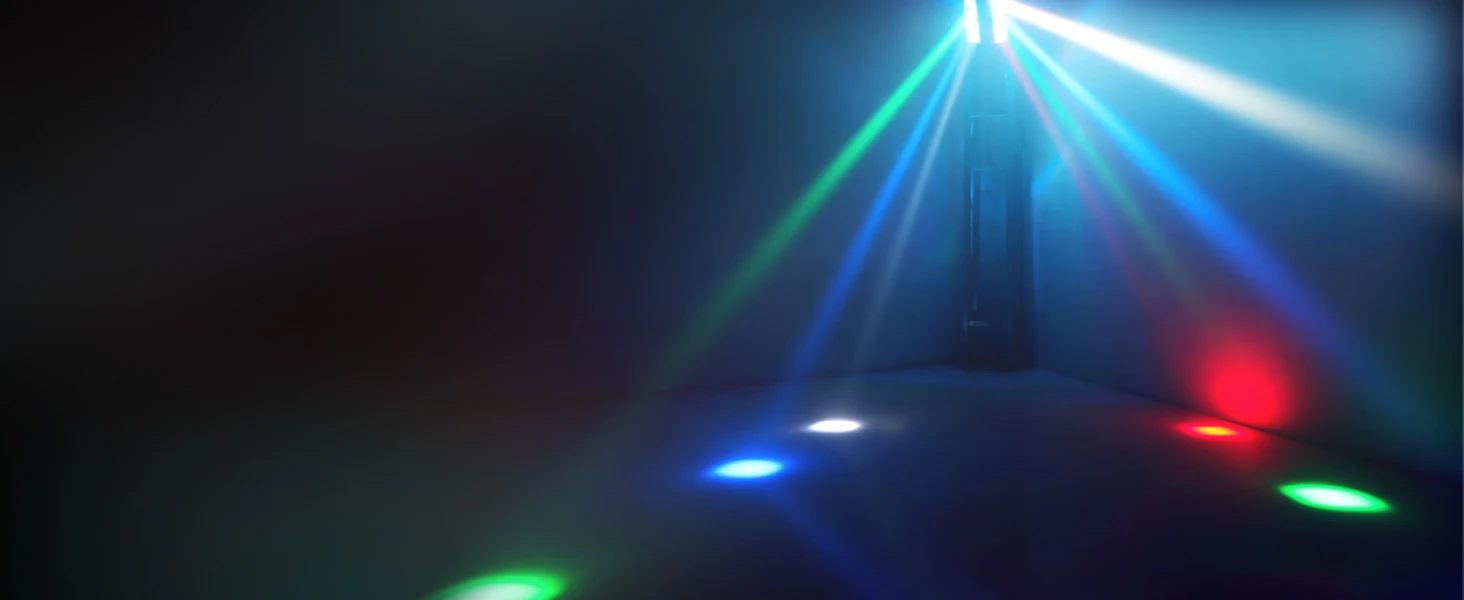 U'King 2 Stück Mini Spider Moving Head Light DMX512-Steuerung RGBW Beam LED Bühnenbeleuchtungseffekt für DJ Disco Party Show Hochzeit – Detail 4