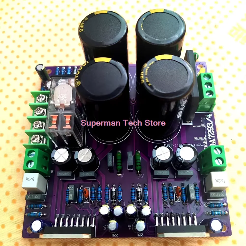 TDA7293 HiFi Hot Sound Fever Power Amplifier Board TDA7293/4 PCB Specifications 9.8 * 9.8cm Output Power 2 * 100W (impedance 8Ω)