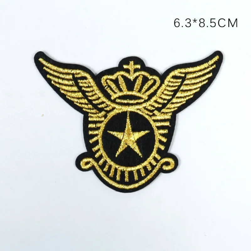 Aircraft Wings Eagle Rank US Air Force BadgeGlue-backed Embroidered Clothing Shoes and Hats Holes Decoration