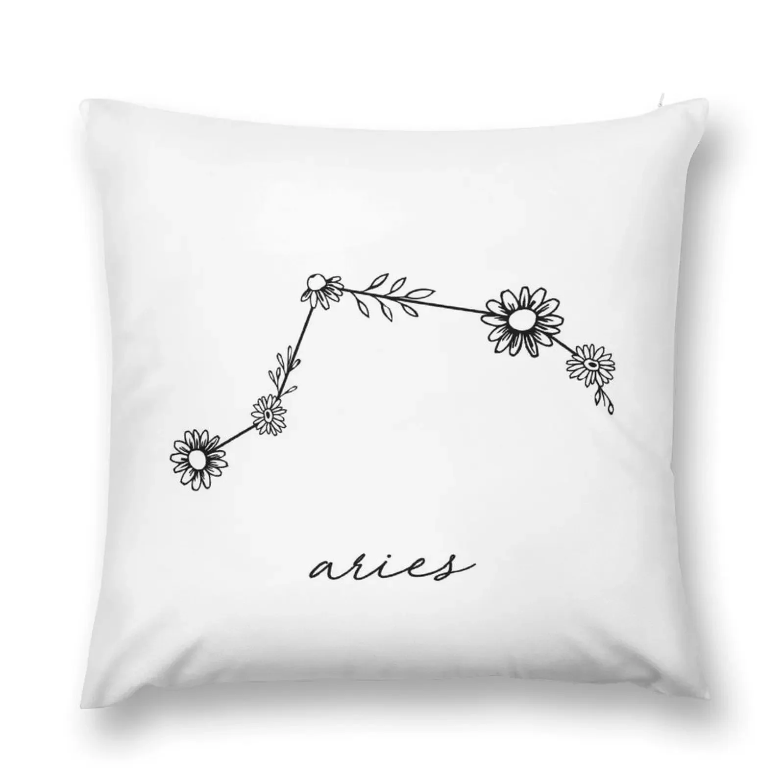 Aries Zodiac Wildflower Constellation Throw Pillow Cushion Child Decorative pillowcase New year Marble Cushion Cover pillow