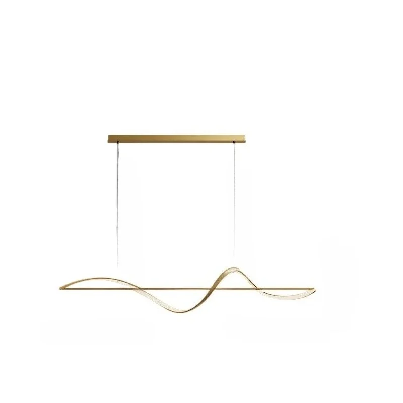 

All copper modern simple restaurant chandelier light luxury dining table Italian minimalist dining room chandelier