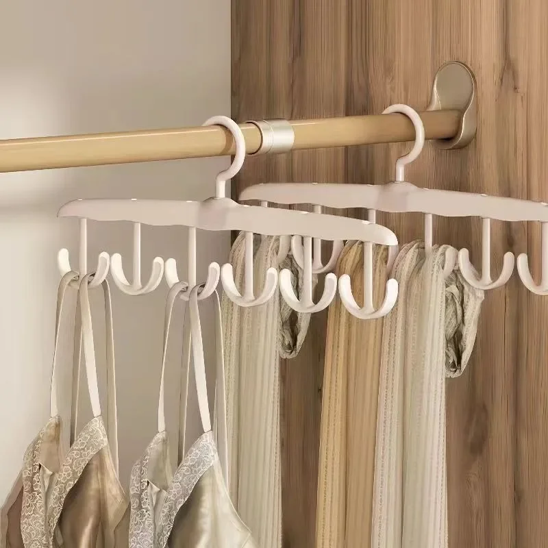 6 Hooks Women Storage Bra Hangers Clothes Rack Home Wardrobe Accessories Scarf Organizer Men Tie Belt Hanger