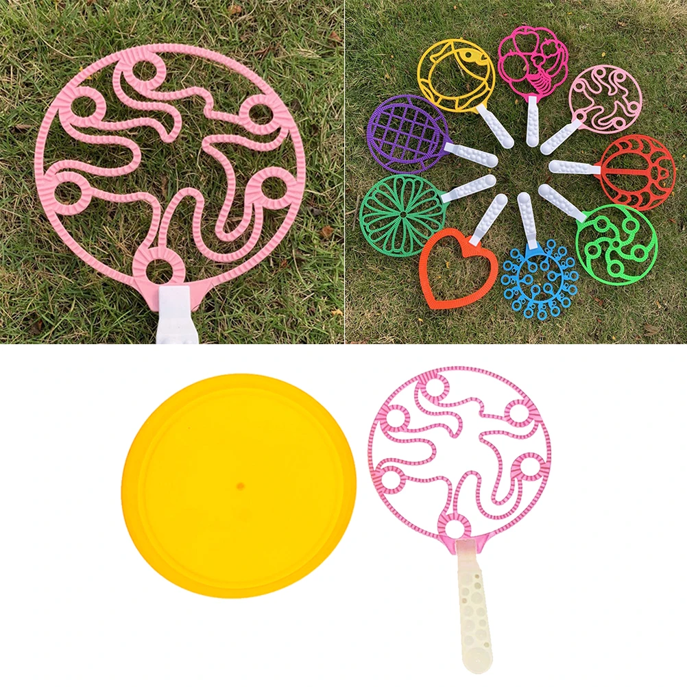 Soplador de burbujas para niños al aire libre, juego de burbujas gigantes Jumbo, anillo de burbuja grande creativo, juguetes para hacer burbujas, varita de burbujas para