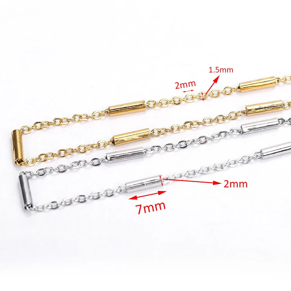 Catena Dorata In Acciaio Inox 10 M – 2 Mm, Placcata Oro, Per Gioielli Fai Da Te, Con Chiusura A Moschettone E Anelli Di Salto