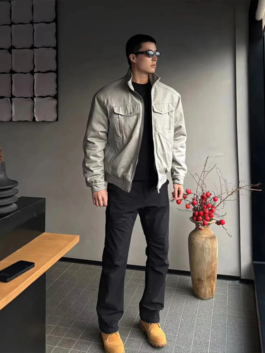 

Men's Outdoor Fce Lined Windproof Waterproof Cold Resistant Hiking Trousers Tee-Proof Cargo Pants Straight Leg Zipper Fly