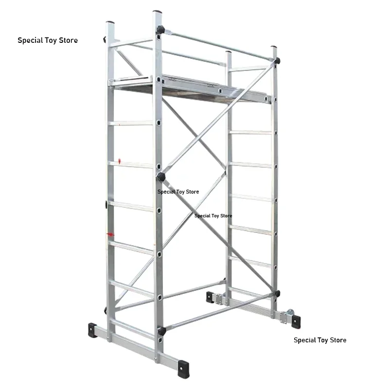 Aluminum alloy scaffolding movable telescopic scaffold factory direct folding engineering ladder platform.