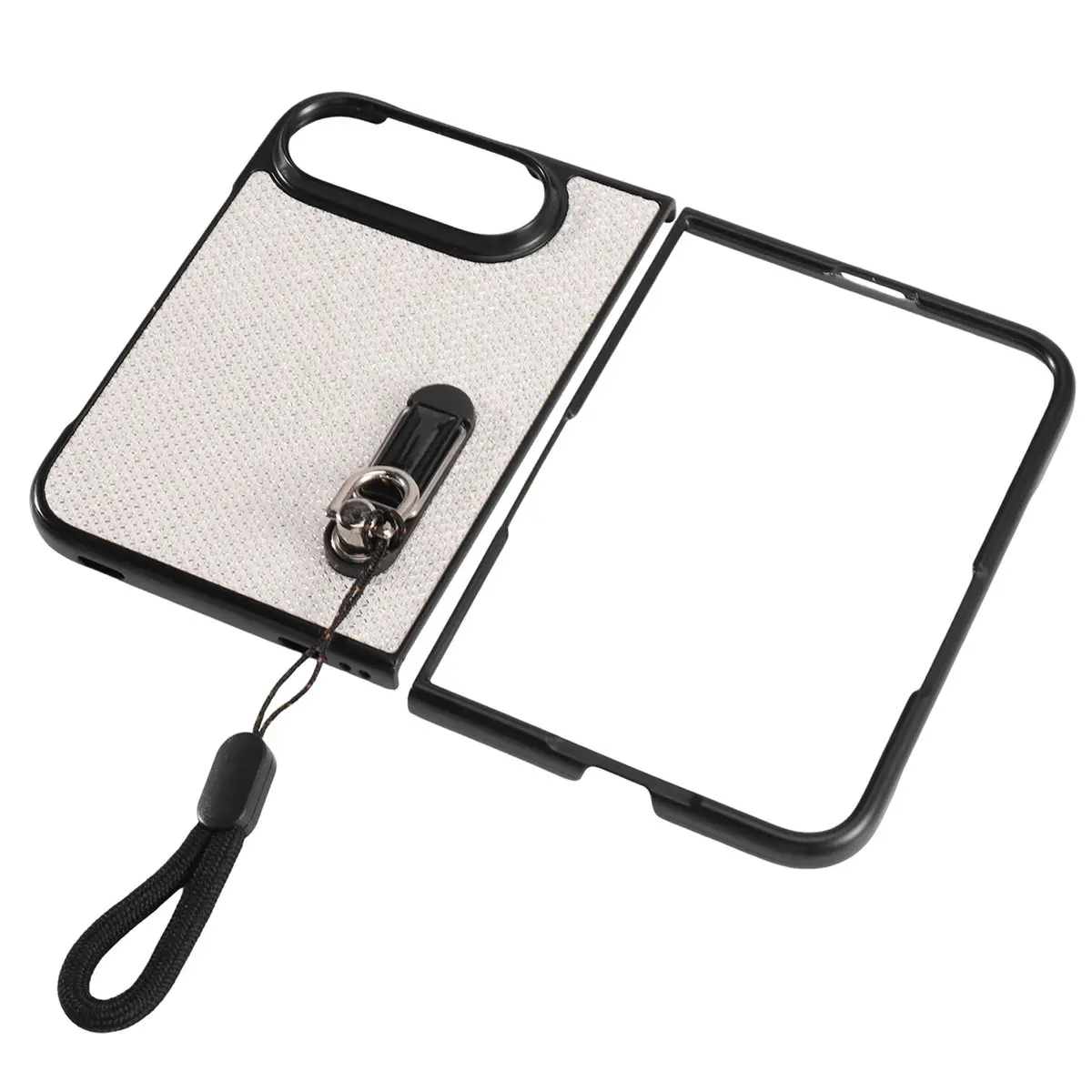 Short Rope Phone Case Screen Glass Anti-Drop Protect Cover for Duo Shockproof Portable Ring Holder Shell