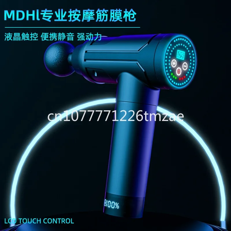 New Massage Gun Multi-Gear Adjustment LCD Touch Screen Brushed Muscle-Relaxing Tool Massage Gun