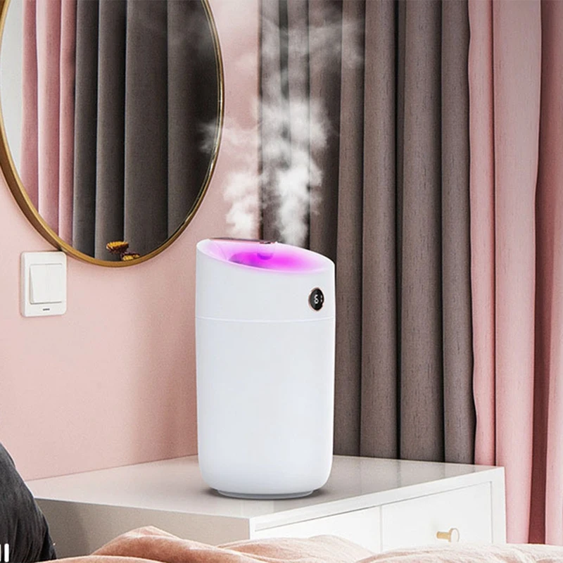 Air Humidifier Colorful Light Mute USB Fogger Purifier Cool Maker For Car