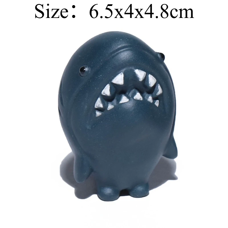 Purple Clay Shark Tea Pet Dark Green Mud Handmade Statue Personalized Funny Sand Sculpture Peripheral Breedable Home Decor Craft