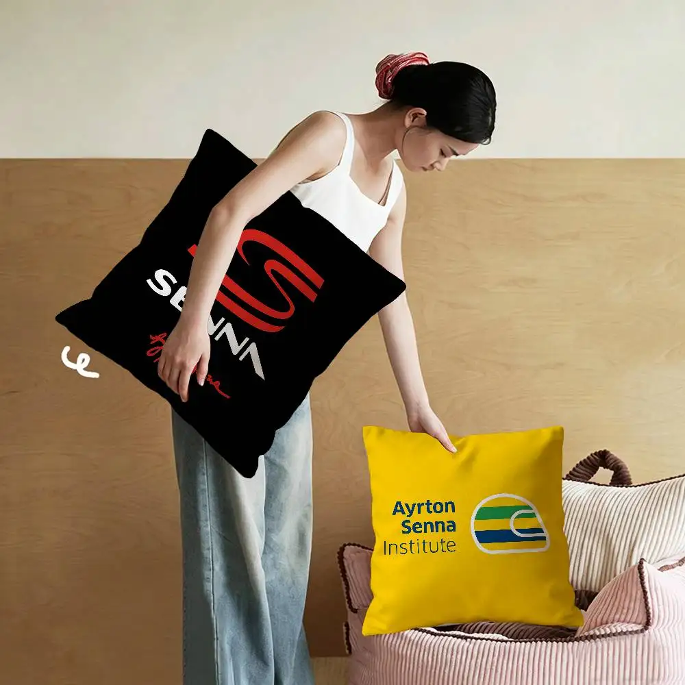 A-Ayrton S-Senna logo Lucky Dragon pillow cover sofa cushion cover home room decoration children gift
