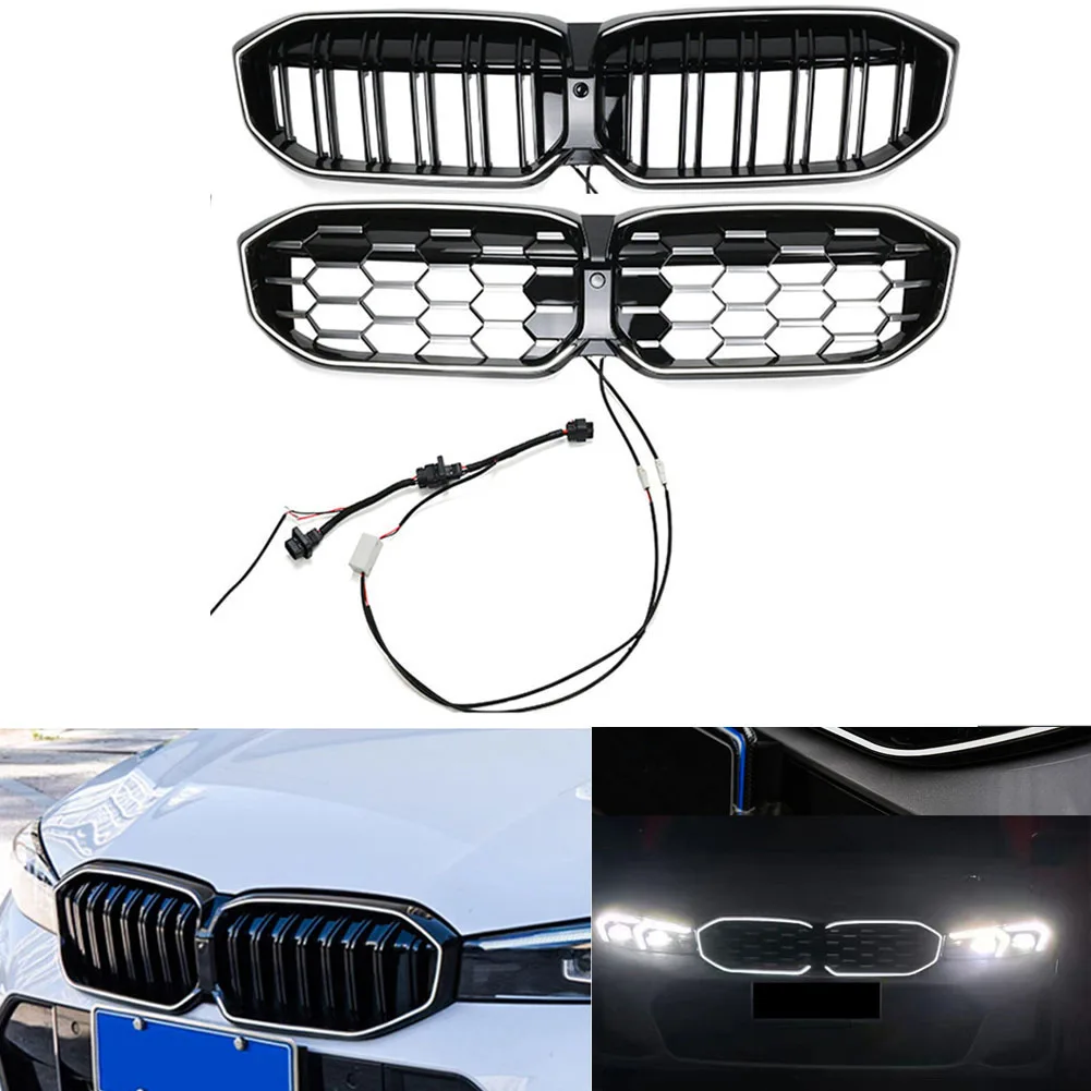 LED Front Racing Facelift Upper Radiator Grilles For BMW G20 G28 3 Series 320i 325i 330i M340i 325Li xDrive M LCI Grille 2023+