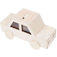 Piggy Banks Wooden Car Mold Kids Toys Multi-function Money Boxes Coin Students Child