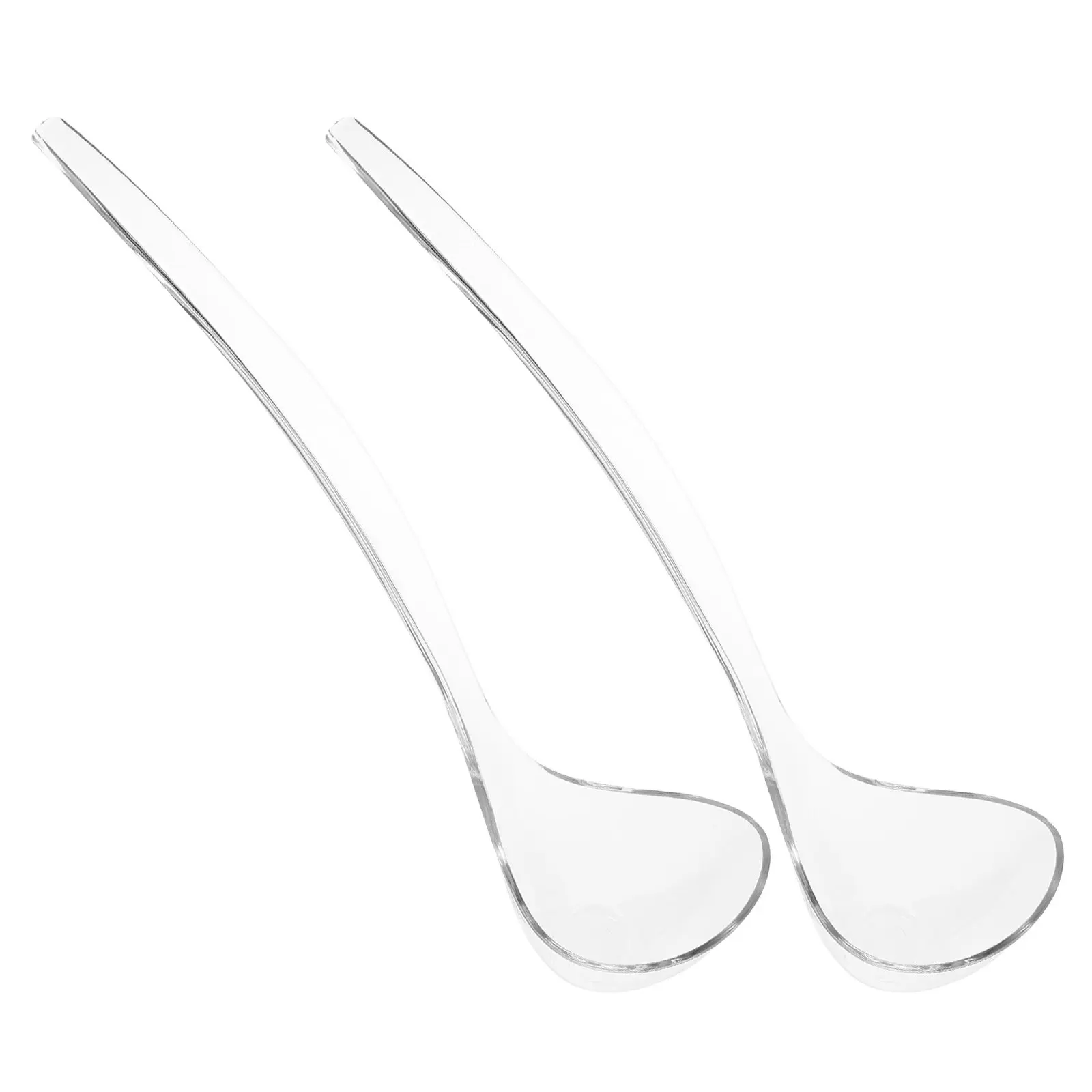 2Pcs Pc Kitchen Ladle Long Handle Soup Spoon for Serving Stirring Gravy Sauces Stews Stocks with Non Residue Smooth Surface Easy