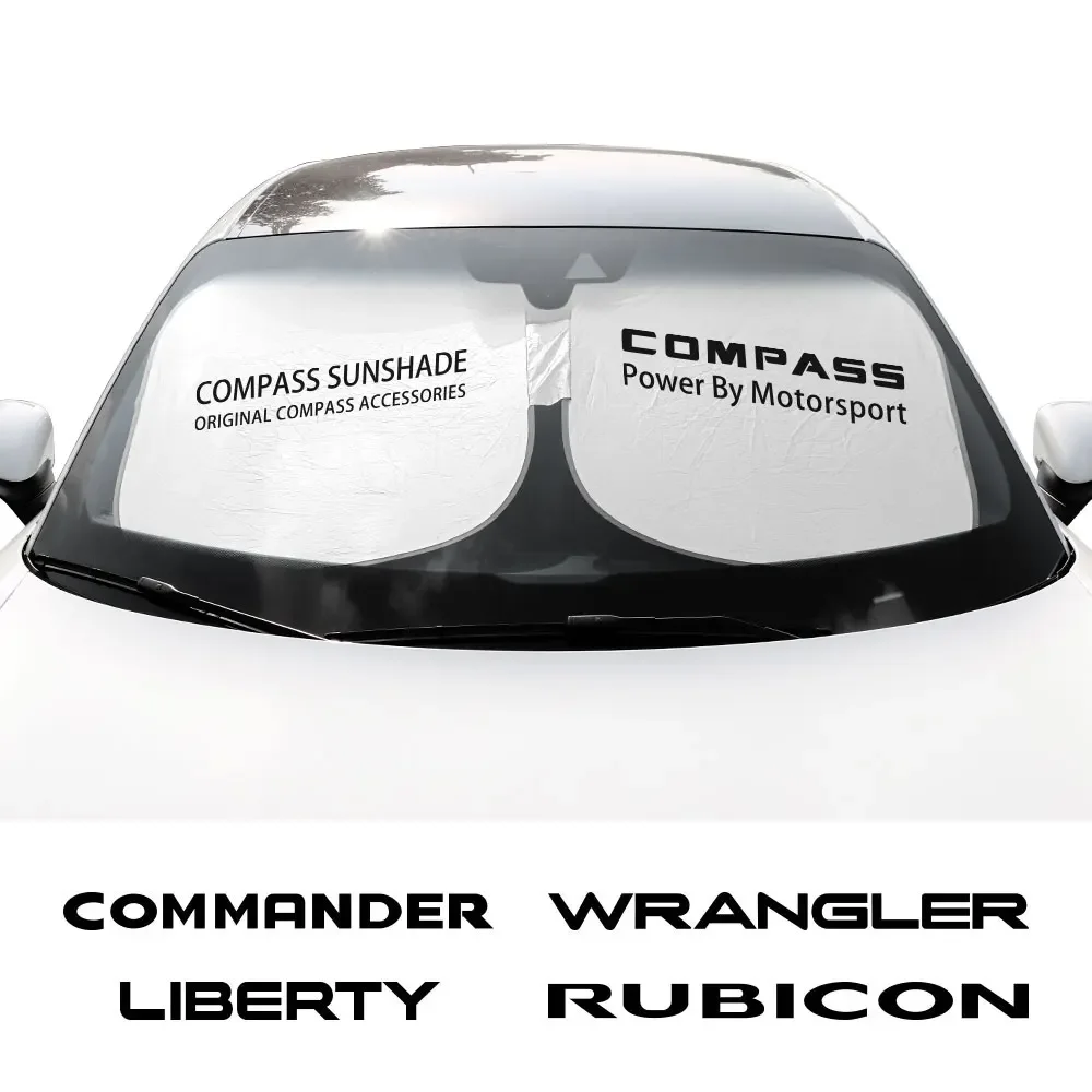 Parasol para parabrisas de coche, cubierta Anti UV para Jeep Patriot Wrangler Cherokee Compass TrailHawk Rubicon Liberty Commander