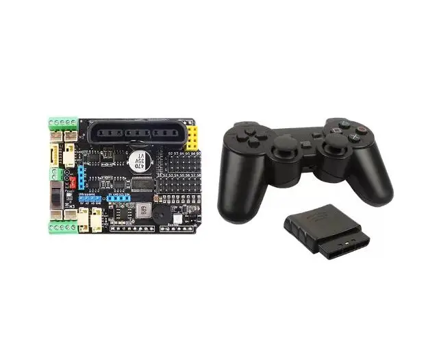 ForCompatible with Arduino Unor3 four-way motor drive board PS2 intelligent car robotic arm extension board TB6612