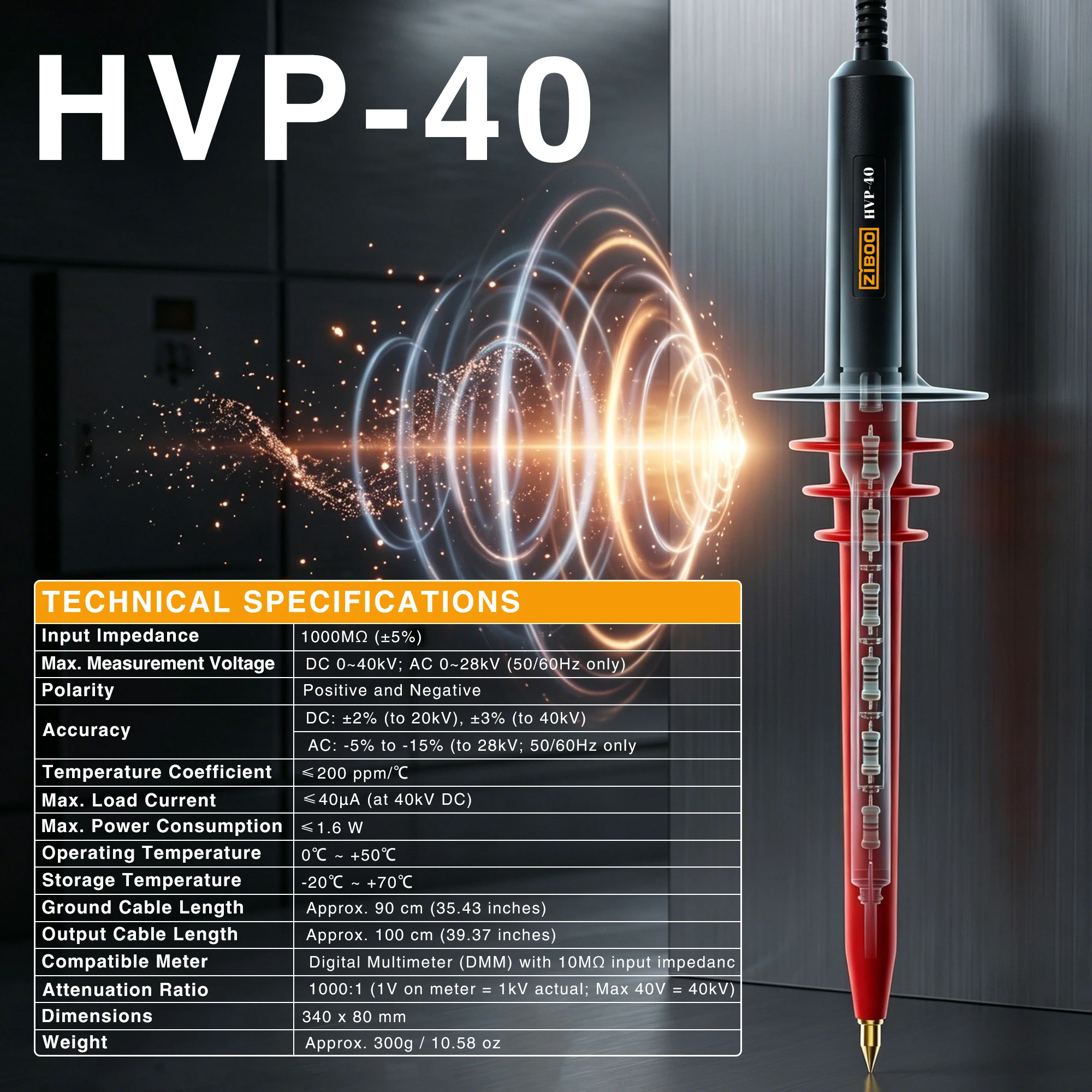 ZIBOO HVP-40 High Voltage Mult - High Voltage Probe 40Kv ulasan dan harga