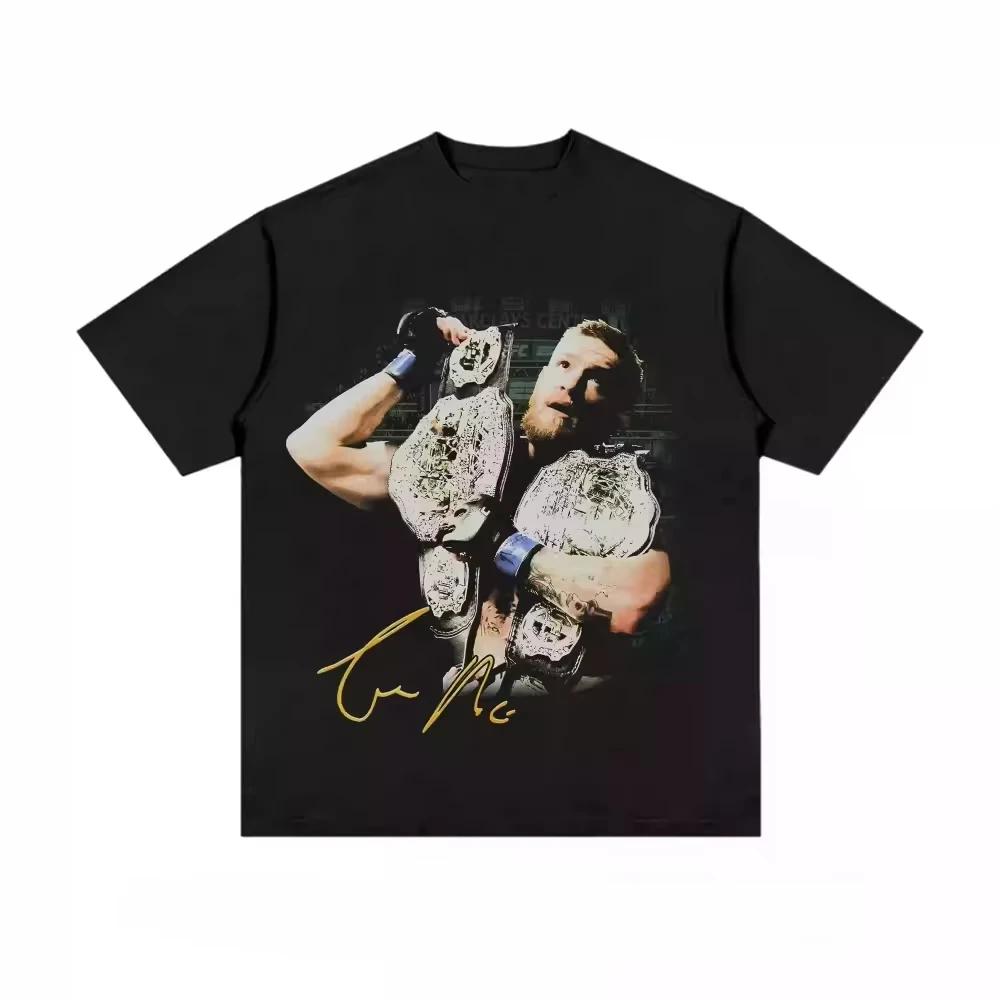 UFC Star Bedrucktes Baumwoll-T-Shirt 2026 Neuer Y2k-Modestil Unisex Herren Damen Lässige Sommer-Streetwear Kurzarm-Oberteile – Detail 6