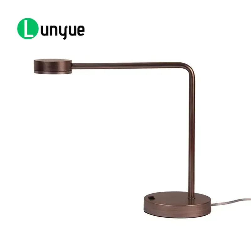 LED Desk Lamp Bronze Finish for Reading Room Bedside Living Room Hotel Study Learning Bright Energy Saving Modern Home Office