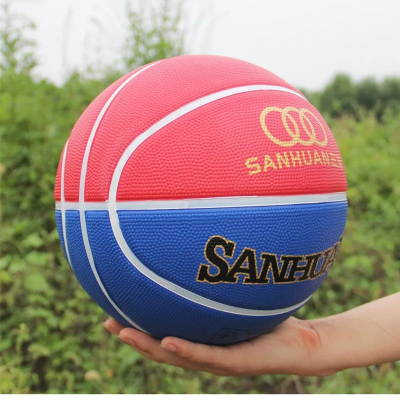 Size 7 Basketball Rubber Wear-resistant High Elastic Training Ball Adults Indoor Outdoor Anti-leakage Team Match Basketball