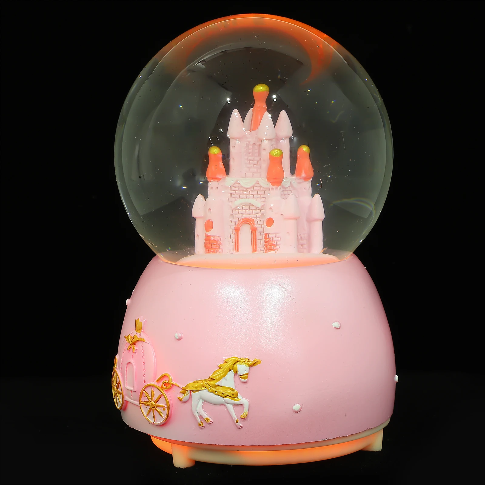 

1pc Musical Crystal Ball Fairy Tale Castle Gift Desktop Decorative Ornament Glowing Glass Music Box For Home Decoration