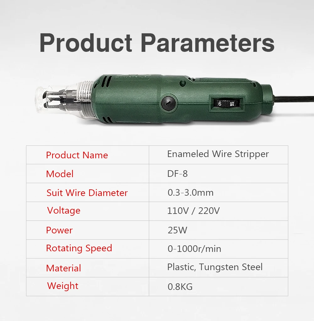 110v 220v Enameled Wire Stripping Machine, Varnished Wire Stripper,0.3-3.0mm Enameled Copper Wire Stripper