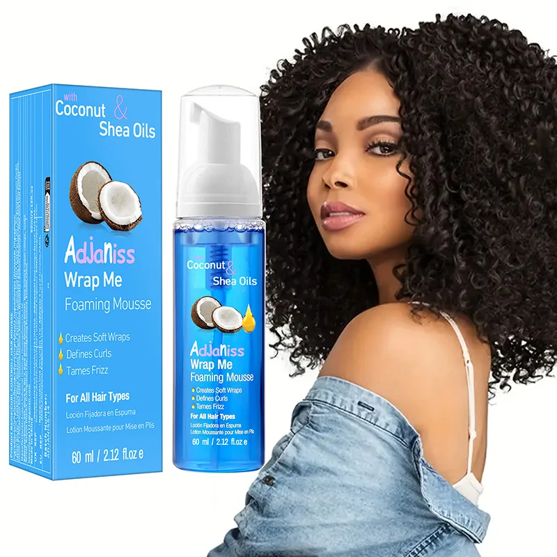 Aceite de coco y karité Wrap Me Mousse espumoso para rizos Crea un mousse para el cabello suave para cabello rizado define rizos para todo tipo de cabello
