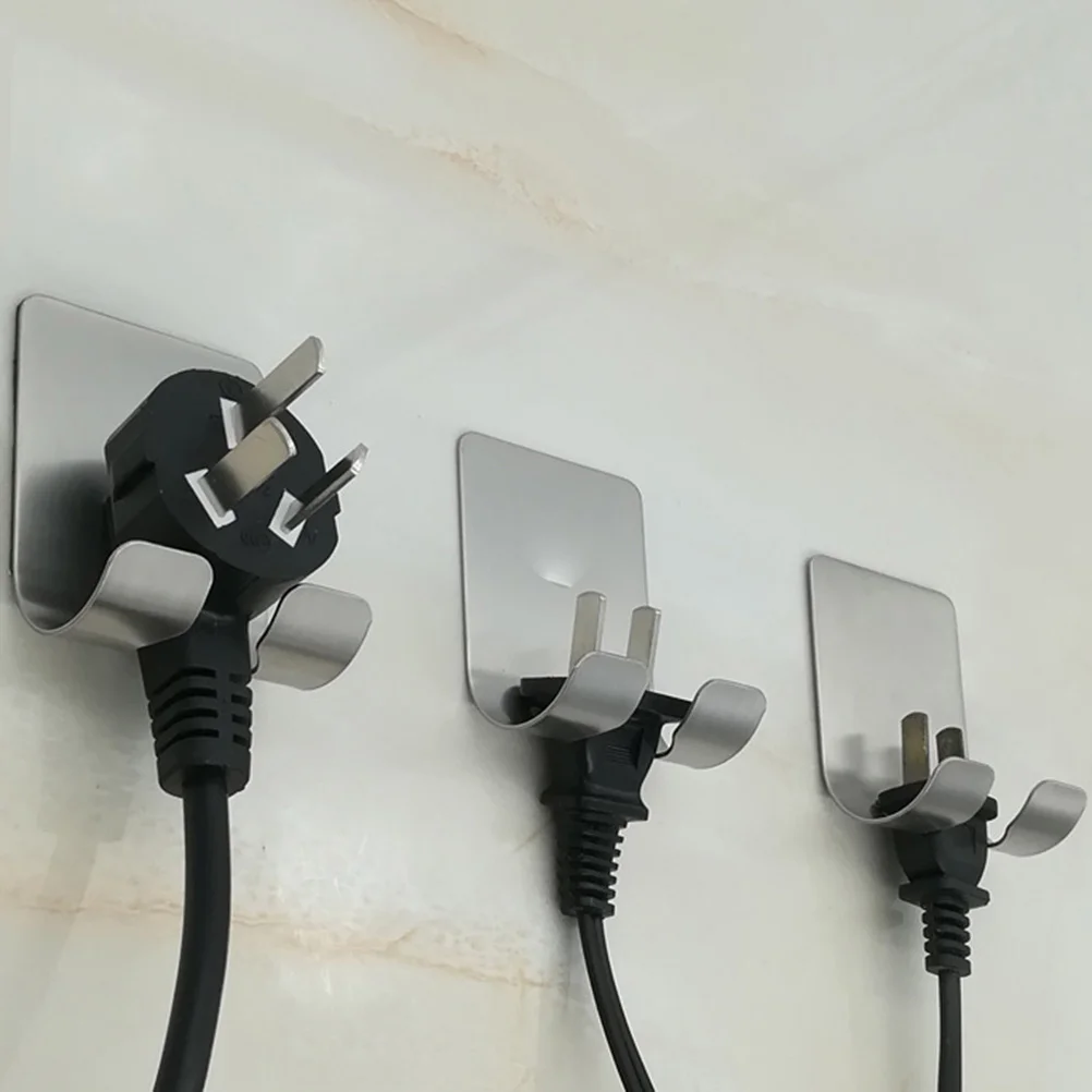 

Self Adhesive Stainless Steel Razor Holder Hook Bathroom Organizer 5kg Weight Capacity No Drilling Modern Design for Foyer